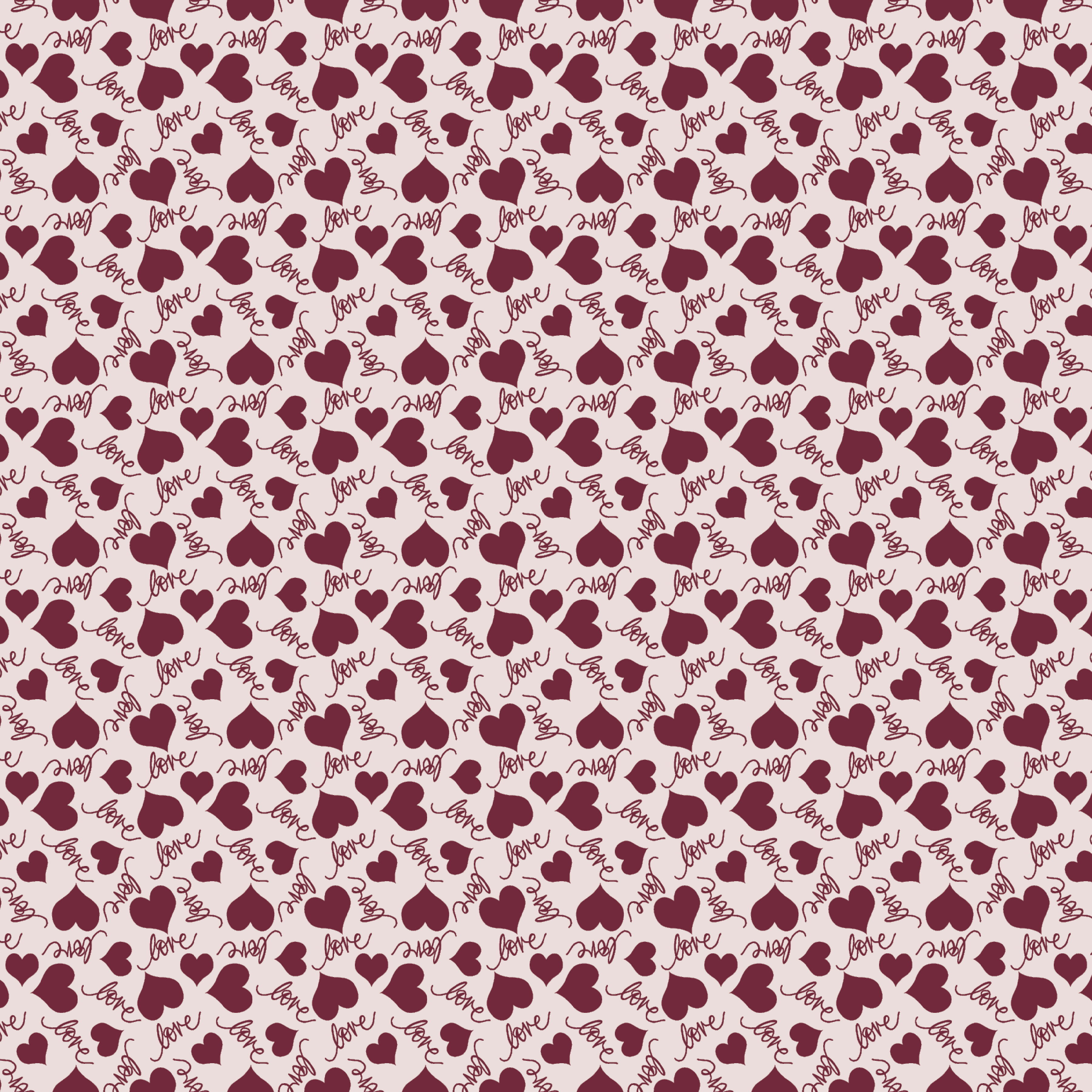 LPL Burgundy Heart Love Pattern Acrylic Sheets - CMB Pattern Acrylic